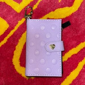 Betsey Johnson small wallet, purple and black, used twice, no flaws